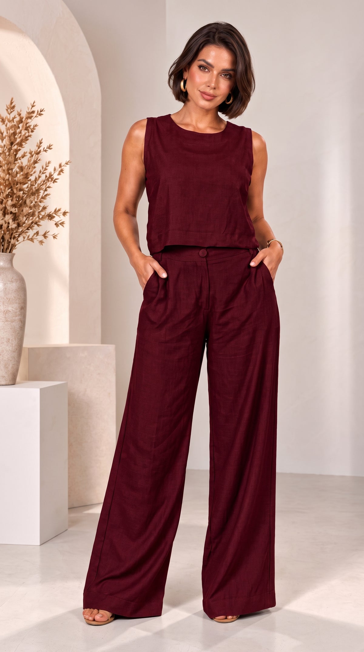 Conjunto Feminino Marsala